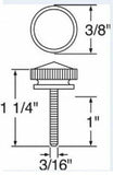 Dash Panel Screws for Kenworth T600 T800 W900 1 1/4" Blue Jewel UP#23866 Pair