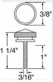 Dash Panel Screws for Kenworth T600 T800 W900 1 1/4" Blue Jewel UP#23866 Pair
