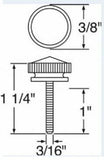 Dash Panel Screws for Kenworth T600 T800 W900 1 1/4" Blue Jewel UP#23866 Pair