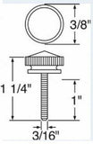 Dash Panel Screws for Kenworth T600 T800 W900 1 1/4" Blue Jewel UP#23866 Pair