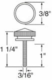 Dash Panel Screws for Kenworth T600 T800 W900 1 1/4" Clear Jewel UP#23867 Pair