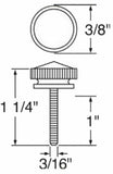 Dash Panel Screws for Kenworth T600 T800 W900 1 1/4" Clear Jewel UP#23867 Pair