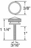 Dash Panel Screws for Kenworth T600 T800 W900 1 1/4" Clear Jewel UP#23867 Pair