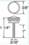 UP Dash Panel Screws for Kenworth T600 T800 W900 1 1/4" Purple Jewel #23869 Pair