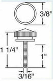 UP Dash Panel Screws for Kenworth T600 T800 W900 1 1/4" Purple Jewel #23869 Pair