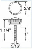 Dash Panel Screws for Kenworth T600 T800 W900 1 1/4" Red Jewel UP#23870 Pair
