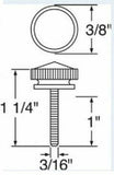 Dash Panel Screws for Kenworth T600 T800 W900 1 1/4" Red Jewel UP#23870 Pair