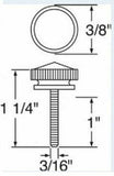 Dash Panel Screws for Kenworth T600 T800 W900 1 1/4" Red Jewel UP#23870 Pair