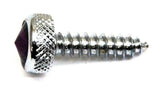 Upper Dash Screws for Kenworth Chrome Knurled Purple Jewel 1" UP#23884 Set of 6