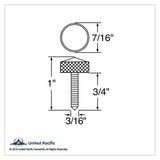 Kenworth Chrome Upper Dash Screws Red Jewel Knurled 1" UP#23885 Set of 6