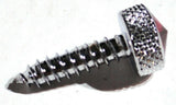 Kenworth Chrome Upper Dash Screws Red Jewel Knurled 1" UP#23885 Set of 6
