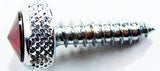 Kenworth Chrome Upper Dash Screws Red Jewel Knurled 1" UP#23885 Set of 6