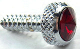 Kenworth Chrome Upper Dash Screws Red Jewel Knurled 1" UP#23885 Set of 6
