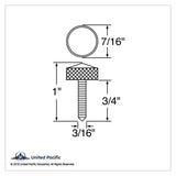 Kenworth Chrome Upper Dash Screws Red Jewel Knurled 1" UP#23885 Set of 6