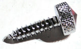Kenworth Chrome Upper Dash Screws Red Jewel Knurled 1" UP#23885 Set of 2