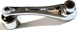 Chrome Die-Cast Window Crank 16-Spline 7/16 OD Adapter - Clear Crystal UP#24017