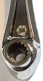 Chrome Die-Cast Window Crank 16-Spline 7/16 OD Adapter - Clear Crystal UP#24017