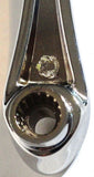 Chrome Die-Cast Window Crank 16-Spline 7/16 OD Adapter - Clear Crystal UP#24017