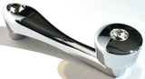 Chrome Die-Cast Window Crank 16-Spline 7/16 OD Adapter - Clear Crystal UP#24017