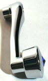 Window Crank for 3/8" Square Regulator Shaft Blue Jewel Chrome UP#24023 Each