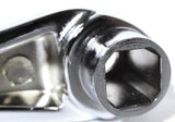 Chrome Die-Cast Window Crank With 3/8 Square Adapter - Plain UP#24028 Each