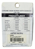 Dash Screws for Freightliner Clear Jewel Chrome 1 1/2" Tall UP#24053 Set of 6