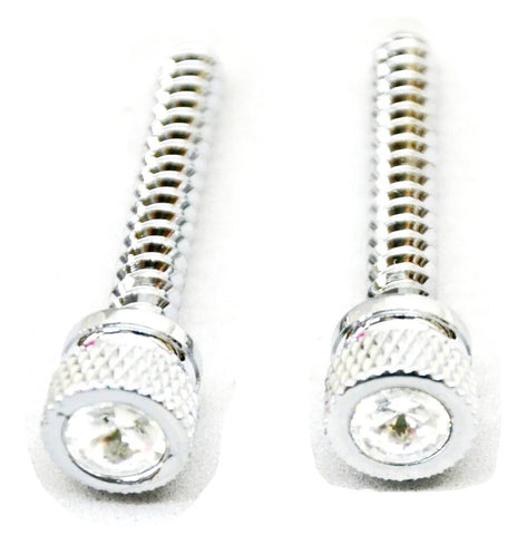 Dash Screws for Freightliner Clear Jewel Chrome 1 1/2" Tall UP#24053 Set of 2