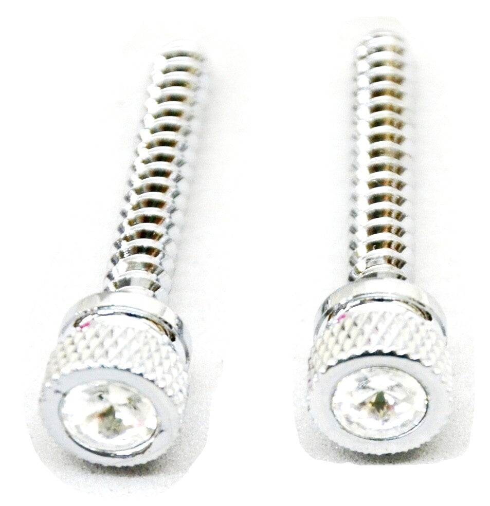 Dash Screws for Freightliner Clear Jewel Chrome 1 1/2" Tall UP#24053 Set of 2