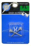 Dash Screws for Freightliner Clear Jewel Chrome 1 1/2" Tall UP#24053 Set of 2