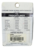 Dash Screws for Freightliner Clear Jewel Chrome 1 1/2" Tall UP#24053 Set of 2