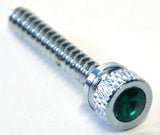 Dash Screws for Freightliner Green Jewel Chrome 1 1/2" Tall UP#24054 Set of 2