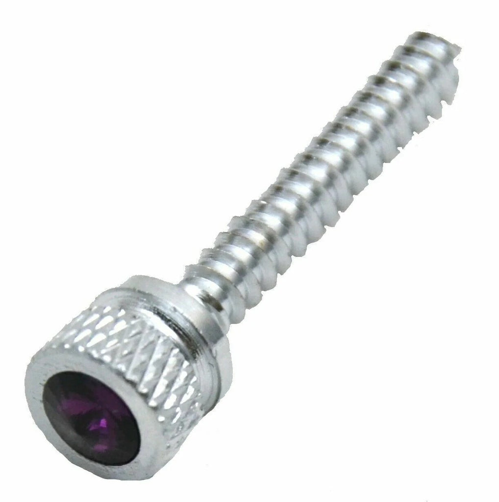 Dash Screws for Freightliner Purple Jewel Chrome 1 1/2" Tall UP#24055 Set of 2