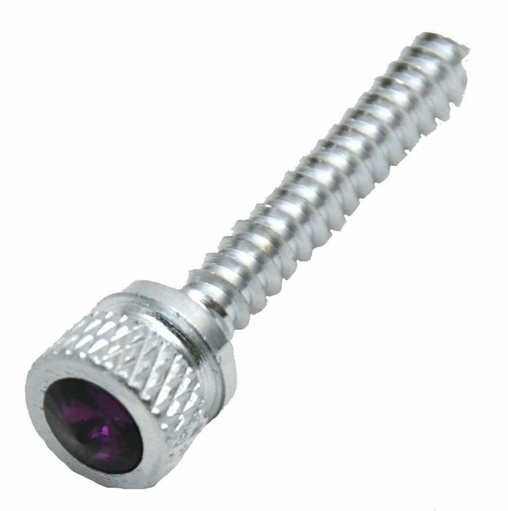 Dash Screws for Freightliner Purple Jewel Chrome 1 1/2" Tall UP#24055 Set of 2