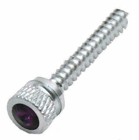 Dash Screws for Freightliner Purple Jewel Chrome 1 1/2" Tall UP#24055 Set of 2