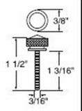 Dash Screws for Freightliner Red Jewel Chrome 1 1/2" Tall UP#24056 Set of 6