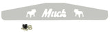 Rear Mud Flap Plate/Weight With Cutouts 4" X 24" Chrome Stud Mount GG#30100 Each