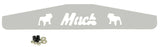 Rear Mud Flap Plate/Weight With Cutouts 4" X 24" Chrome Stud Mount GG#30100 Each