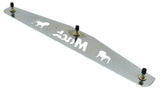 Rear Mud Flap Plate/Weight With Cutouts 4" X 24" Chrome Stud Mount GG#30100 Each
