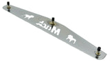 Rear Mud Flap Plate/Weight With Cutouts 4" X 24" Chrome Stud Mount GG#30100 Each