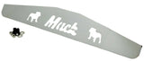 Rear Mud Flap Plate/Weight With Cutouts 4" X 24" Chrome Stud Mount GG#30100 Each