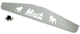 Rear Mud Flap Plate/Weight With Cutouts 4" X 24" Chrome Stud Mount GG#30100 Each
