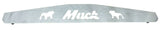 Rear Mud Flap Plate/Weight With Cutouts 4" X 24" Chrome Stud Mount GG#30100 Each