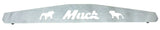 Rear Mud Flap Plate/Weight With Cutouts 4" X 24" Chrome Stud Mount GG#30100 Each