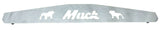 Rear Mud Flap Plate/Weight With Cutouts 4" X 24" Chrome Stud Mount GG#30100 Each