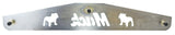 Rear Mud Flap Plate/Weight With Cutouts 4" X 24" Chrome Stud Mount GG#30100 Each