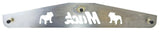 Rear Mud Flap Plate/Weight With Cutouts 4" X 24" Chrome Stud Mount GG#30100 Each
