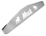 Rear Mud Flap Plate/Weight With Cutouts 4" X 24" Chrome Stud Mount GG#30100 Each