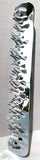 GG Mudflap Plates Flames 16" x 3" Tall Chrome Bolt-on W/Hardware #30120 Pair