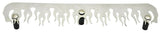 Mud Flap Bottom Weight Plate 14"x3 Flames Stainless w/ 3 Bolt-On Thru Mount Pair