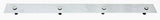 Rear Mud Flap Top Plate/Weight 24" X 2" Bolt-On Chrome Plated GG#30150 Each